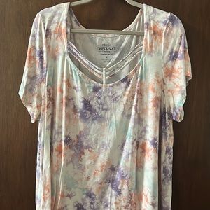 Torrid Super Soft Scoop Neck Strappy Swing Tee